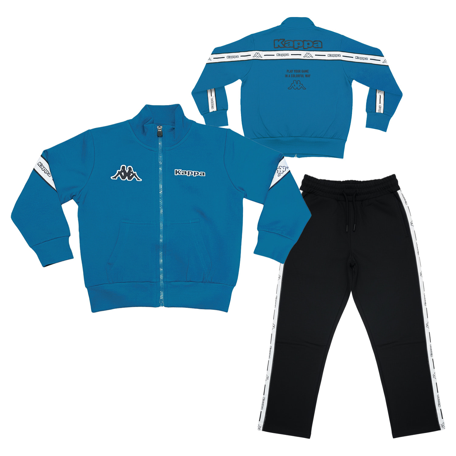 Tuta Bimbo KAPPA 3 - 7 Anni Cotone Felpato