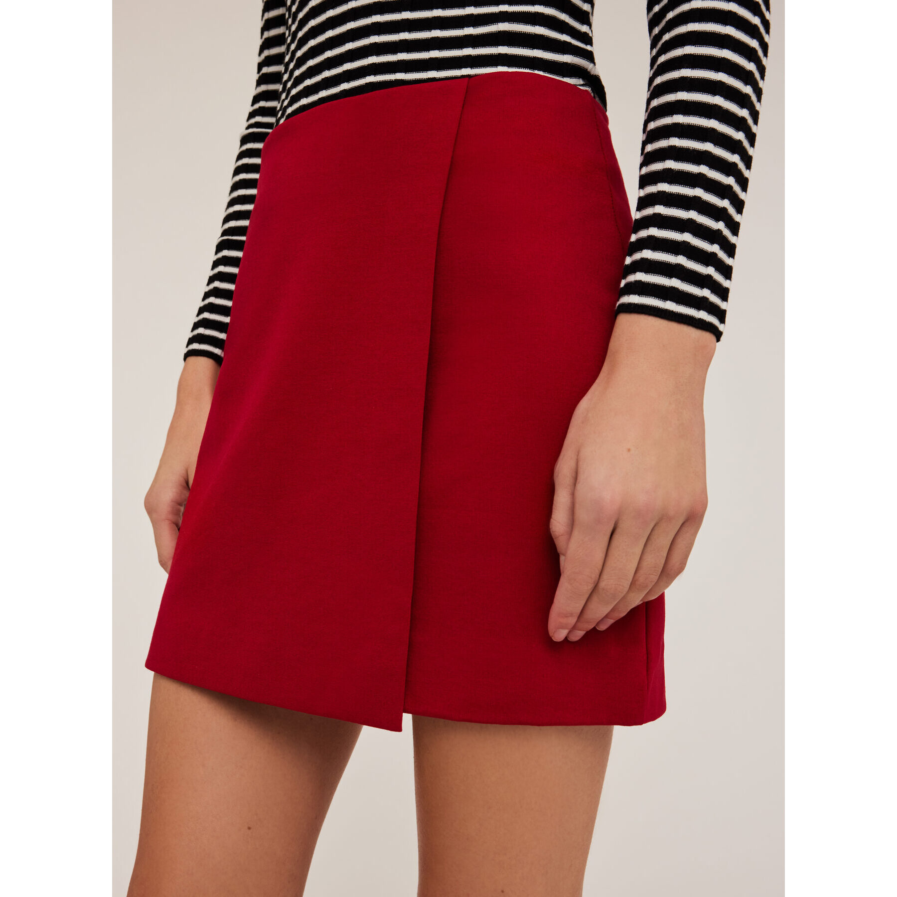 Motivi - falda cruzada corta - Rojo