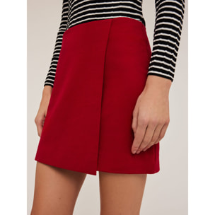 Motivi - falda cruzada corta - Rojo