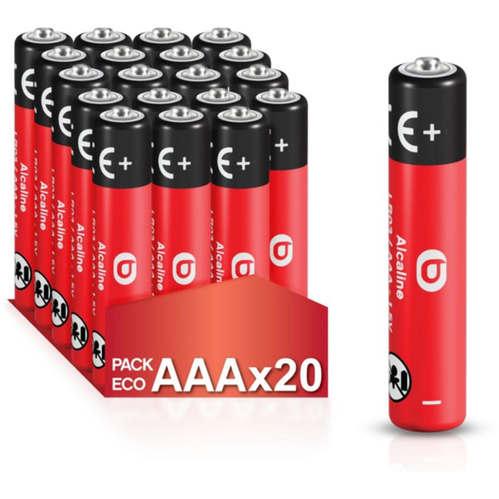 Pile ESSENTIELB POWERPLUS LR03 AAA Lot de 20