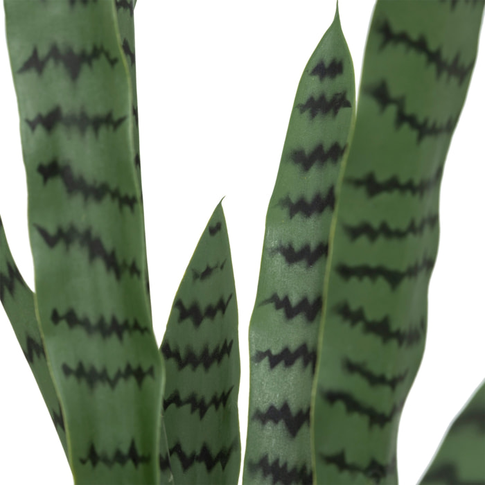 Planta artificial Sansevieria Toby Macetero negro H90cm