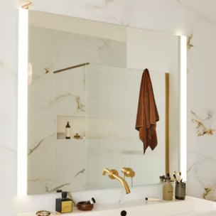 Miroir 2 trous pour mitigeurs Grands Boulevards 80 cm