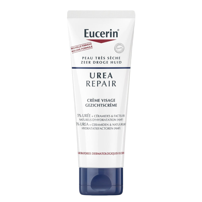 Urearepair - Crème Visage Hydratante 5% d'Urée - Peaux Sèches à Très Sèches 50 ml