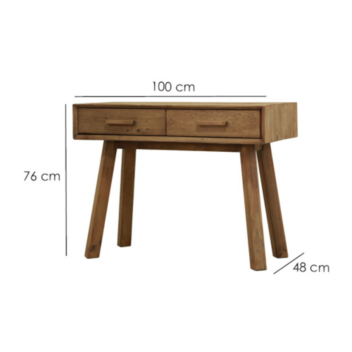 Console 2 tiroirs en pin recyclé - ORIGIN