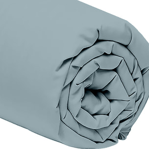 Drap housse 100% percale de coton 80fil - bleu azur