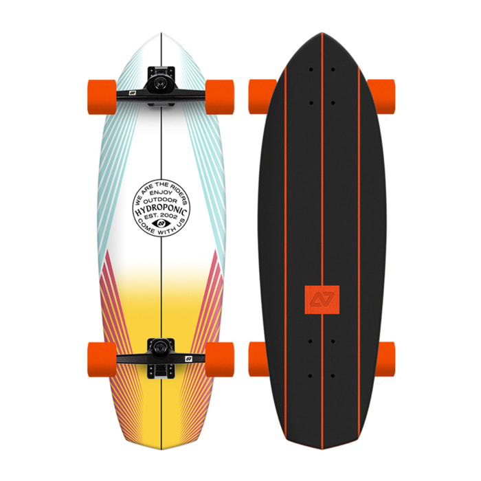 Surfskate Hydroponic DIAMOND Lines White
