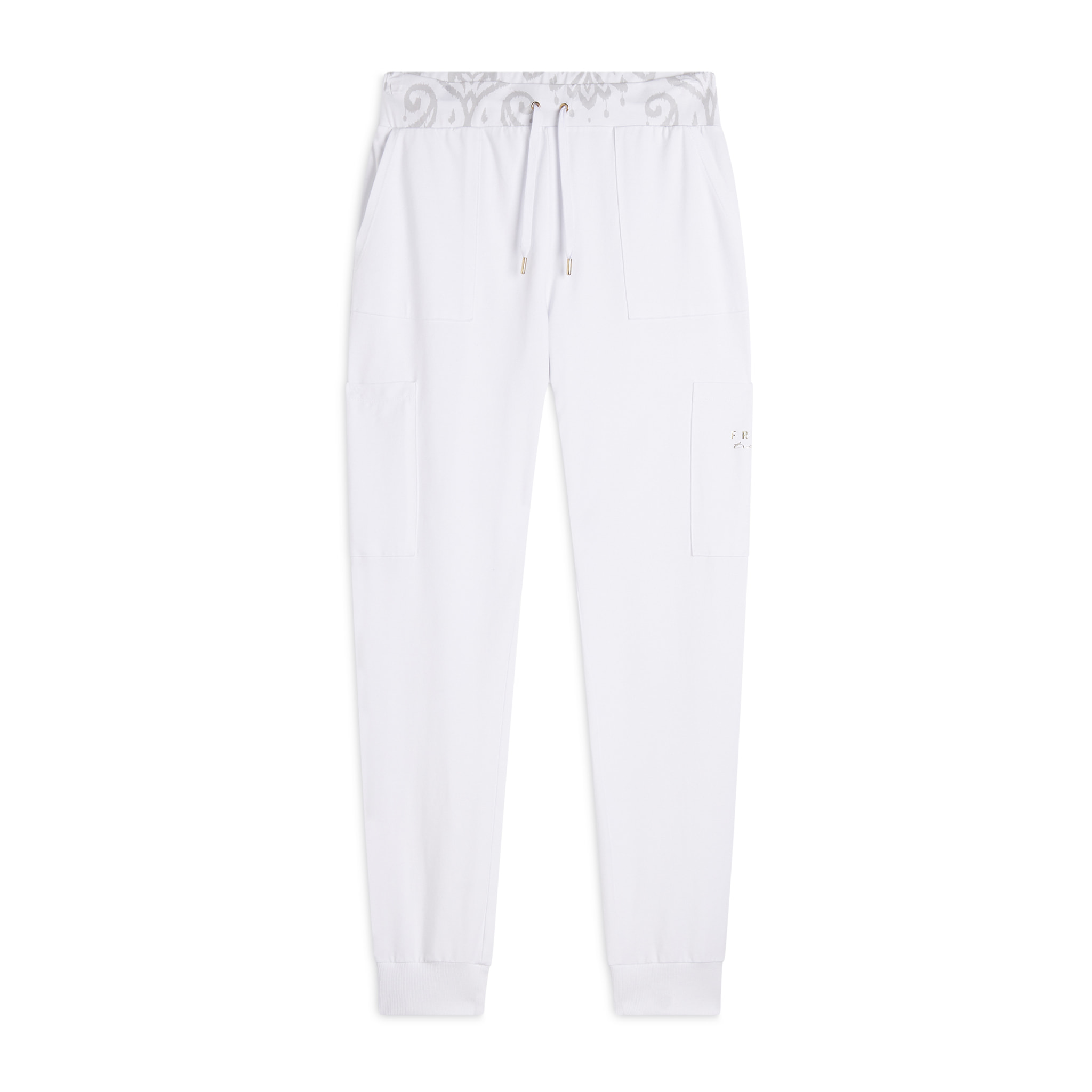 Pantaloni sportivi con fascia in vita floreale