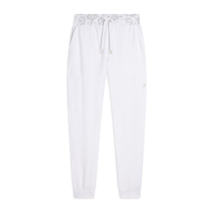 Pantaloni sportivi con fascia in vita floreale