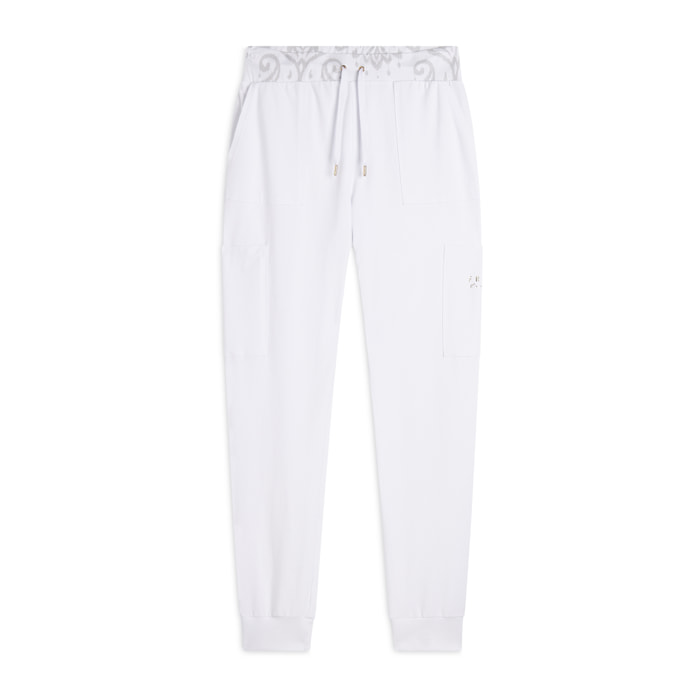 Pantaloni sportivi con fascia in vita floreale