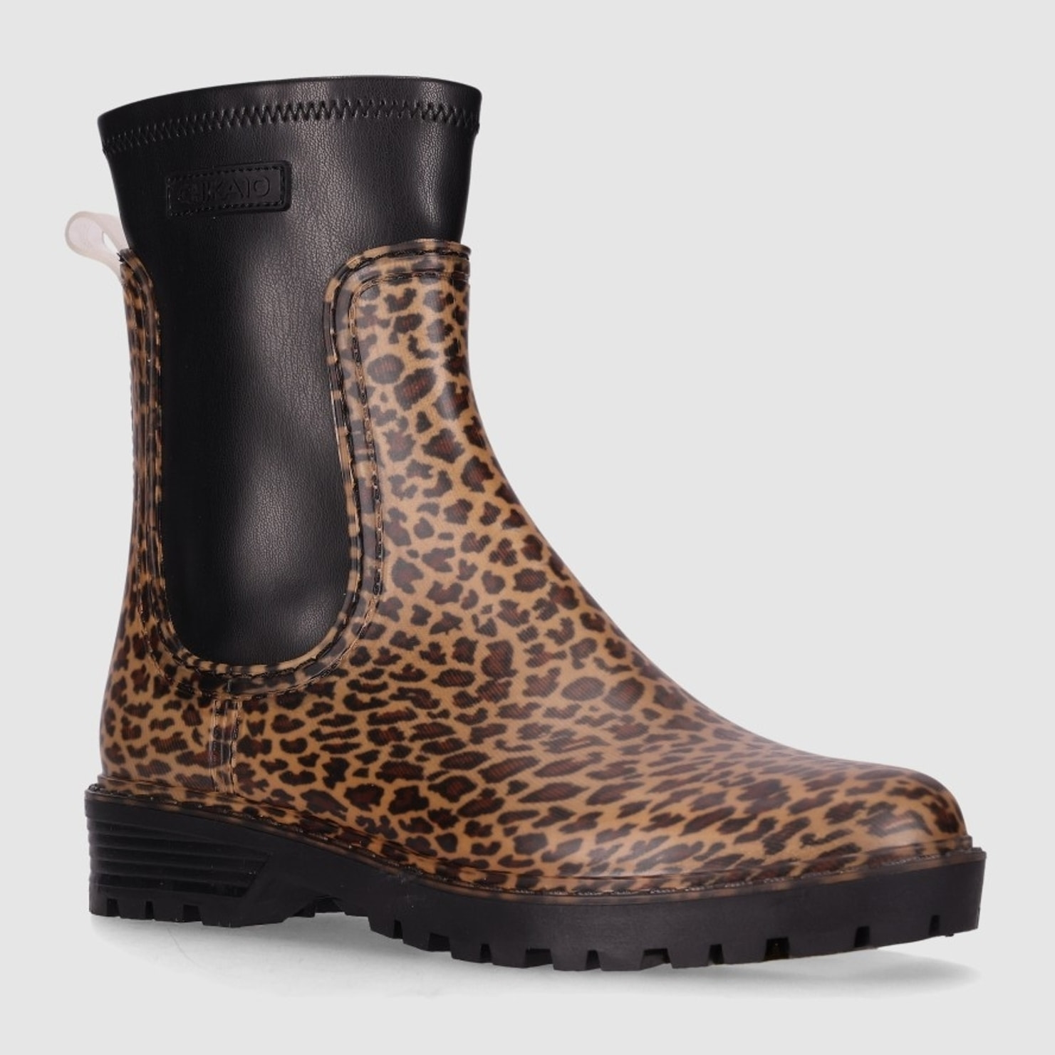 Botines de Piel Sintética - Leopardo - Tacón: Bajo