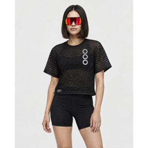 Camiseta técnica de rejilla para mujer ECOON ECOIce - Negro
