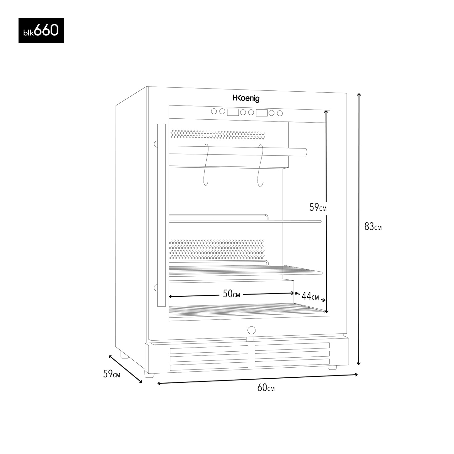 Cámara de maduración de carne 125L BLK660