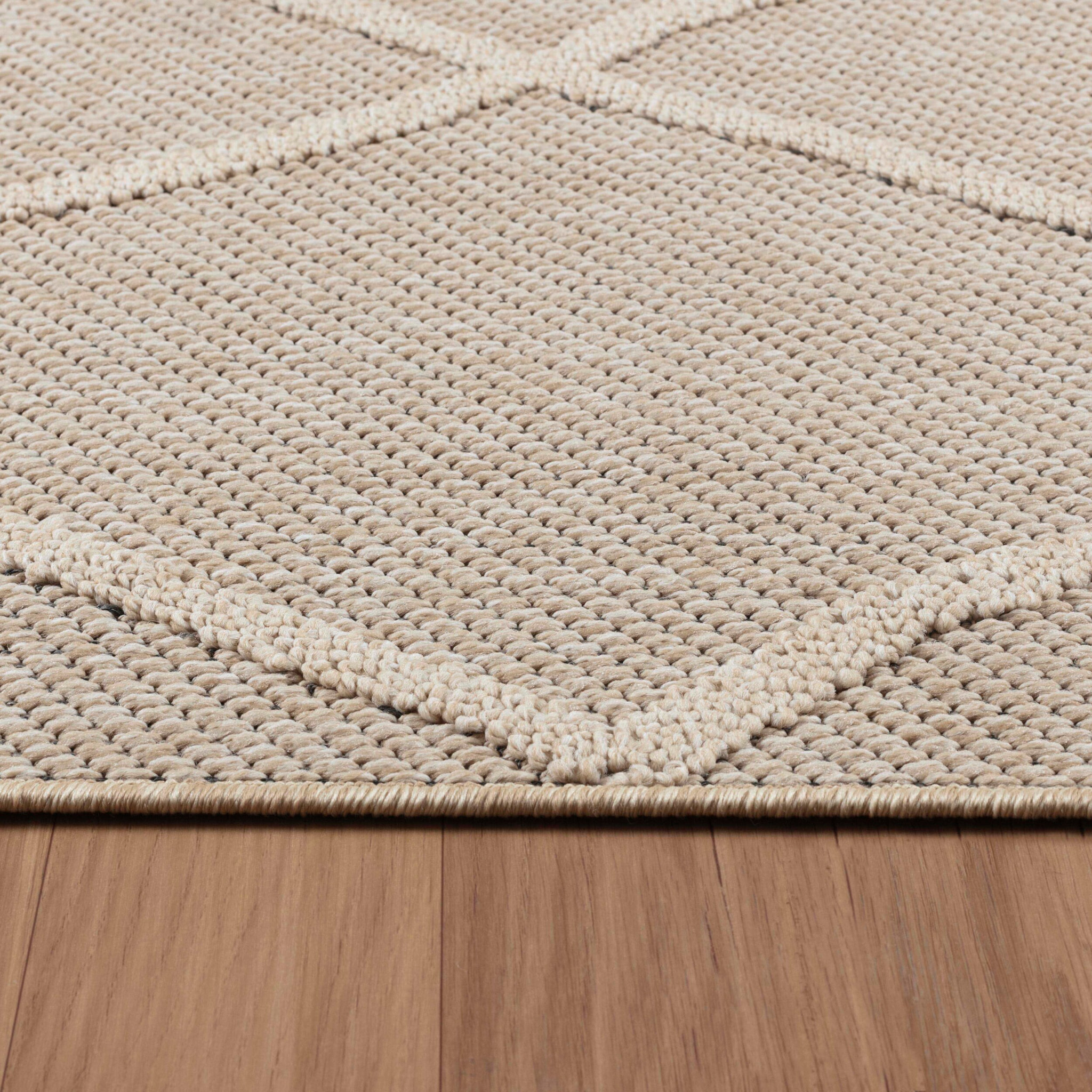 PATARA - Tapis intérieur/extérieur motif berbère beige - PAT4952BEI
