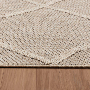 PATARA - Tapis intérieur/extérieur motif berbère beige - PAT4952BEI