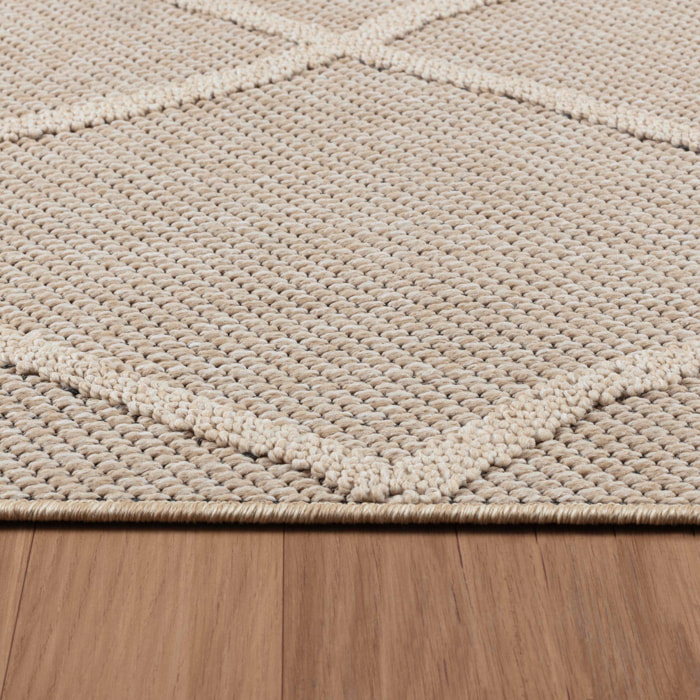 PATARA - Tapis intérieur/extérieur motif berbère beige - PAT4952BEI
