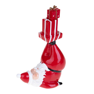 Babbo Natale con pacchi dono - Pezzi 1 - H 30,5 cm - Colore: Rosso - Bianchi Dino