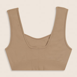 Top sportivo seamless con scollo a cuore e supporto leggero