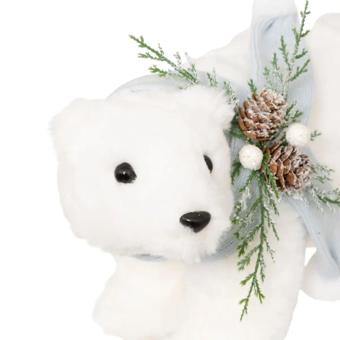 PLF OURS ECHARPE BLEU L33CM