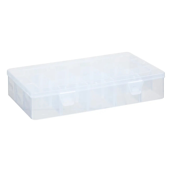 Boîte en plastique compartimentée grand format