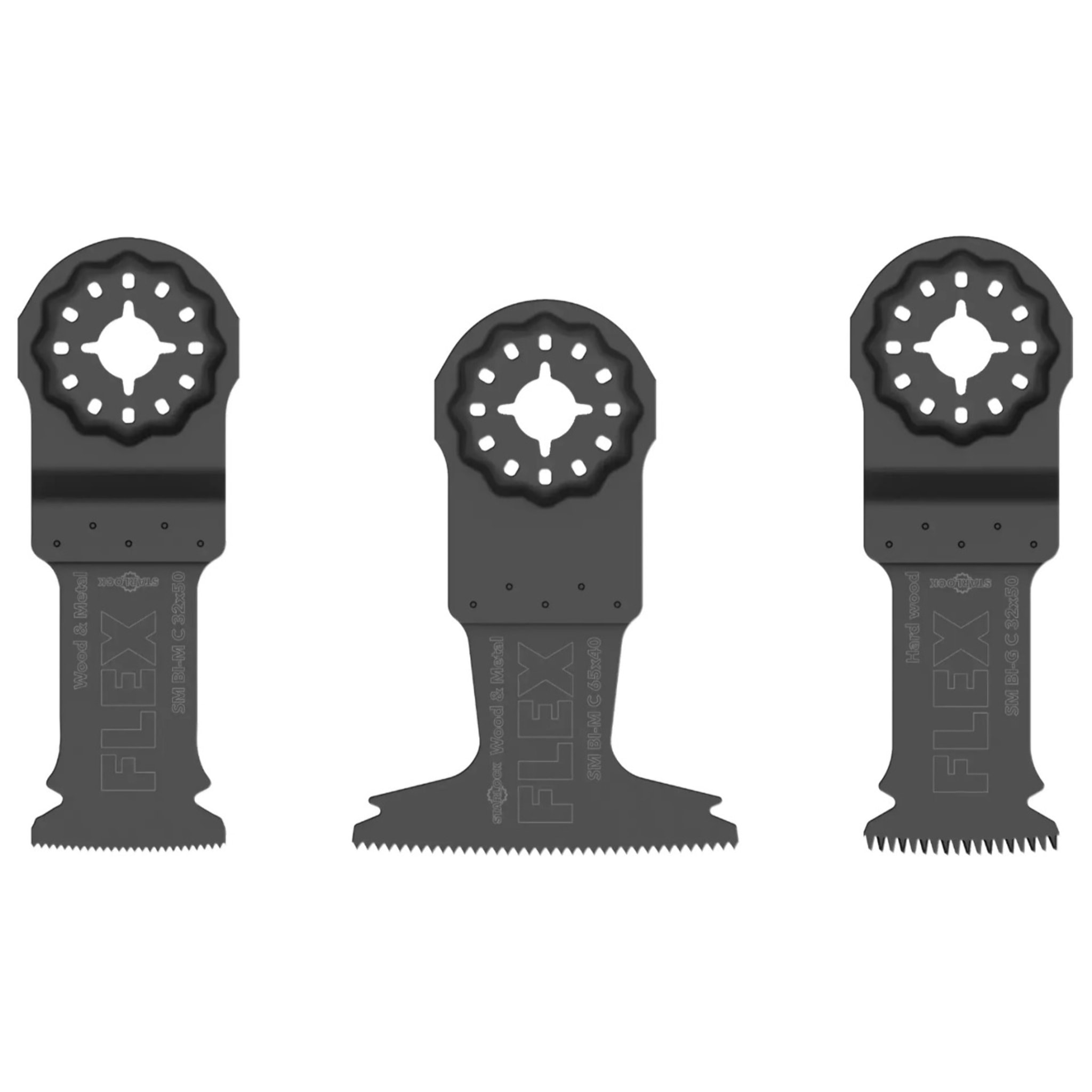 Set de 3 lames de scie Starlock - FLEX - bois et métal - 531055