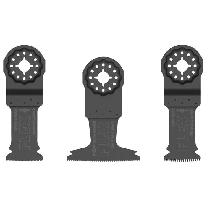 Set de 3 lames de scie Starlock - FLEX - bois et métal - 531055