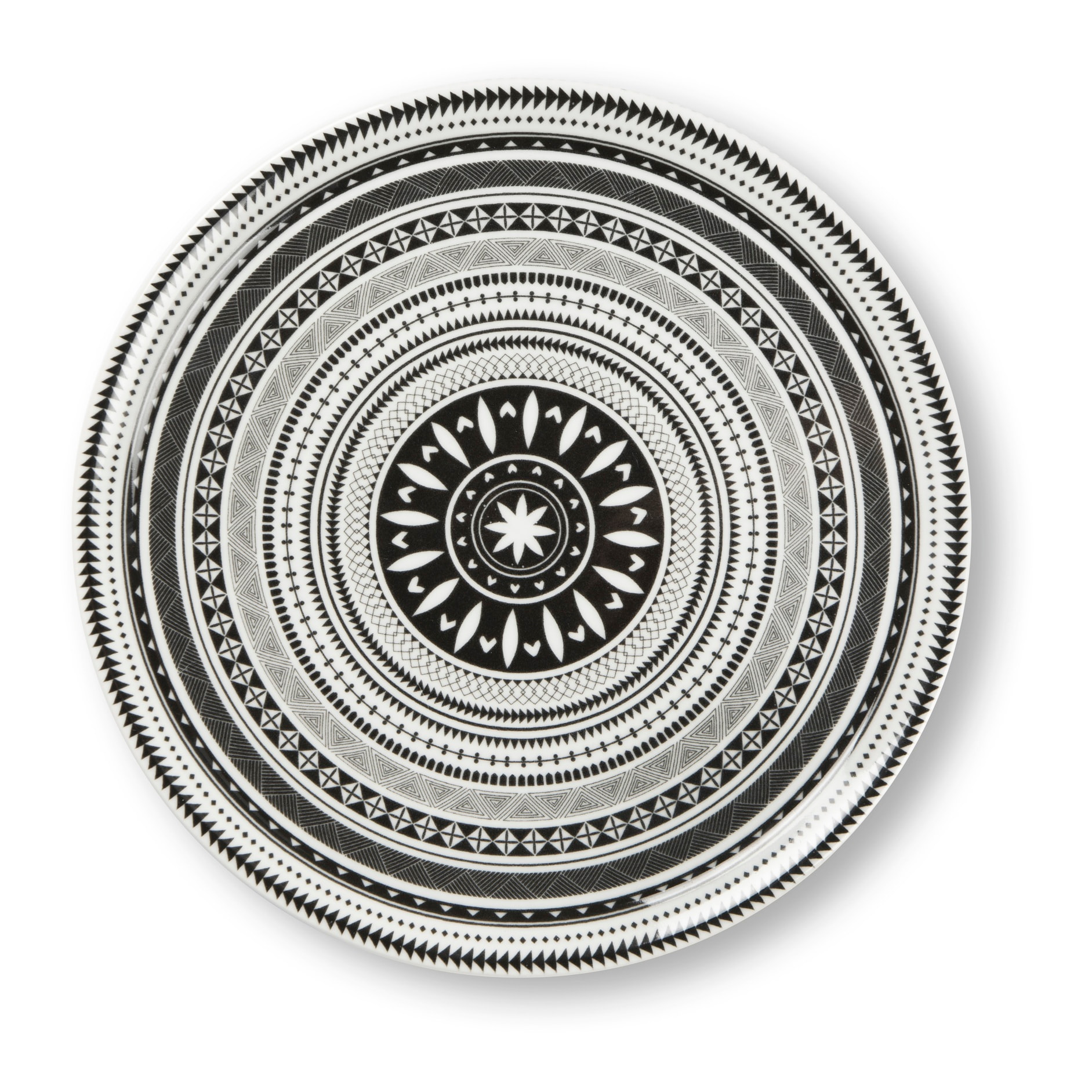 Set de 6 Assiettes à Pizza Excelsa – Ethnique, Porcelaine Multicolore