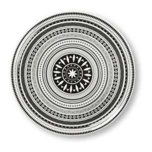 Set de 6 Assiettes à Pizza Excelsa – Ethnique, Porcelaine Multicolore