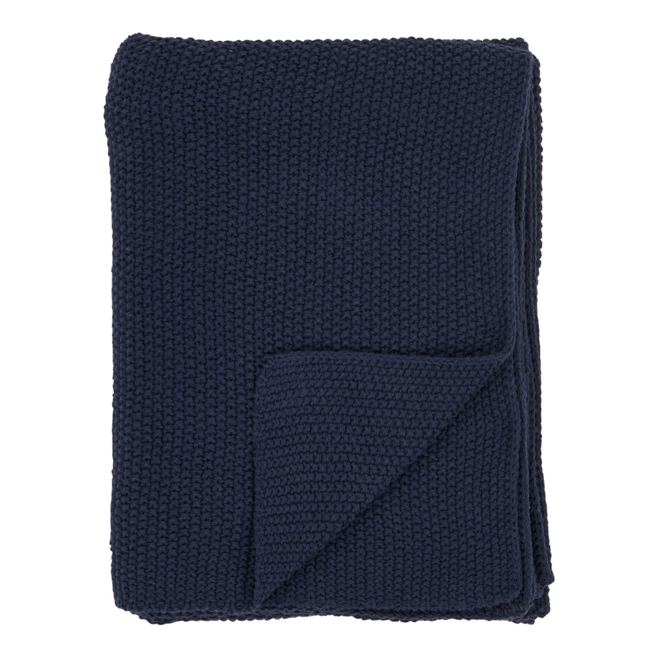 Plaid Santos in cotone riciclato blu notte 130×170 cm