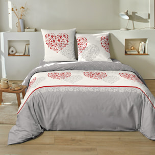 Parure housse de couette flanelle multicolore