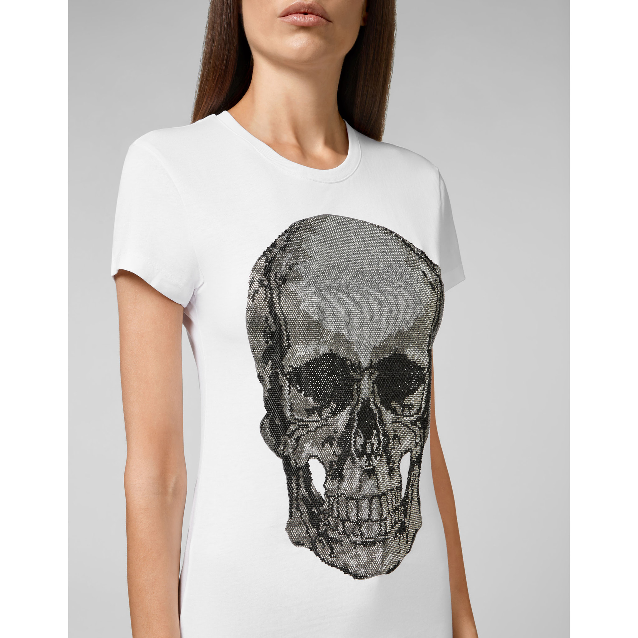 PHILIPP PLEIN T-Shirt Round Neck SKULL