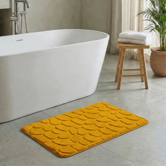 Tapis de bain Microfibre PEBBLE 50x80cm Safran MSV
