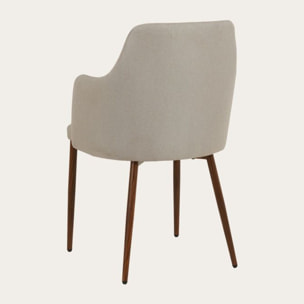 Rune -bois/textile/mousse pu-couleur beige 53 x 85 x 54 cm