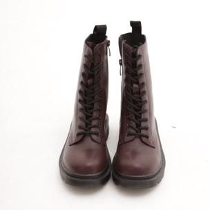 ANFIBIO ALTO CON ZIP BORDEAUX