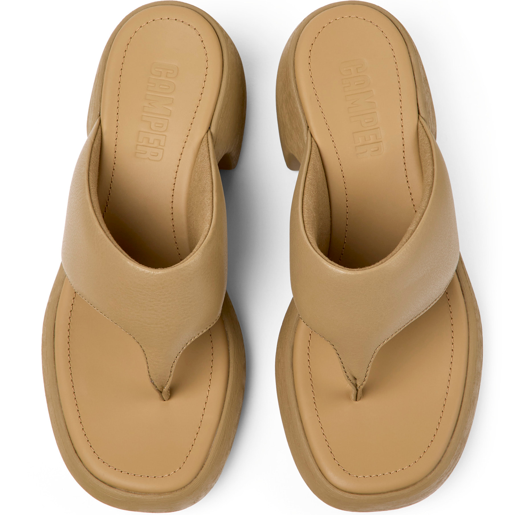 Sandalias - CAMPER Thelma - Marron - Cuero liso