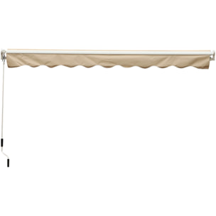 Toldo con Brazo de Aluminio Poliá©ster y Acero 4x2,5m Beige