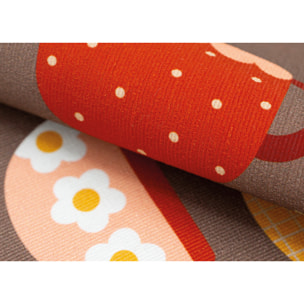 Tappeto Passatoia Cucina Con Retro Antiscivolo Antisfilo Linea Futura Tea Party