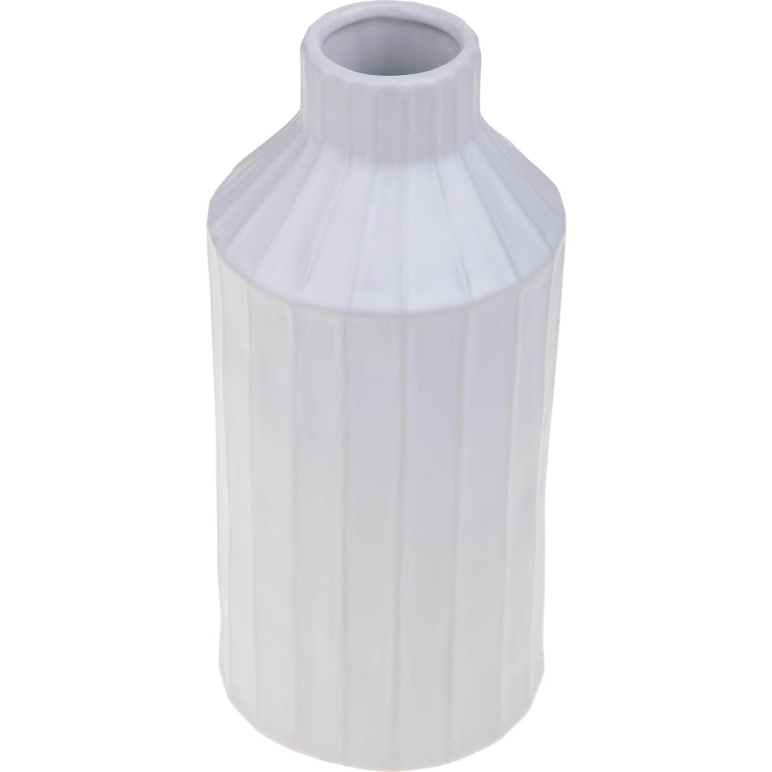 Vaso Rigato 28H Cm - Pezzi 1 - 12X28X12cm - Colore: Bianco - Bianchi Dino - Decori Casa E Complementi