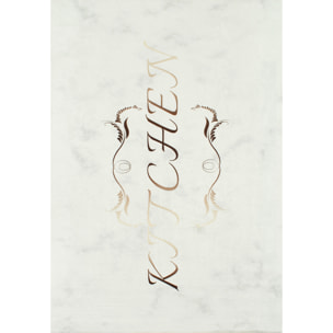 Tapis de salon motif kitchen doré