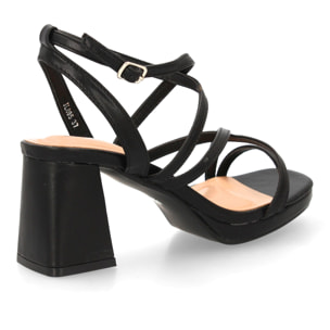 Sandalia de tacón para mujer elegante