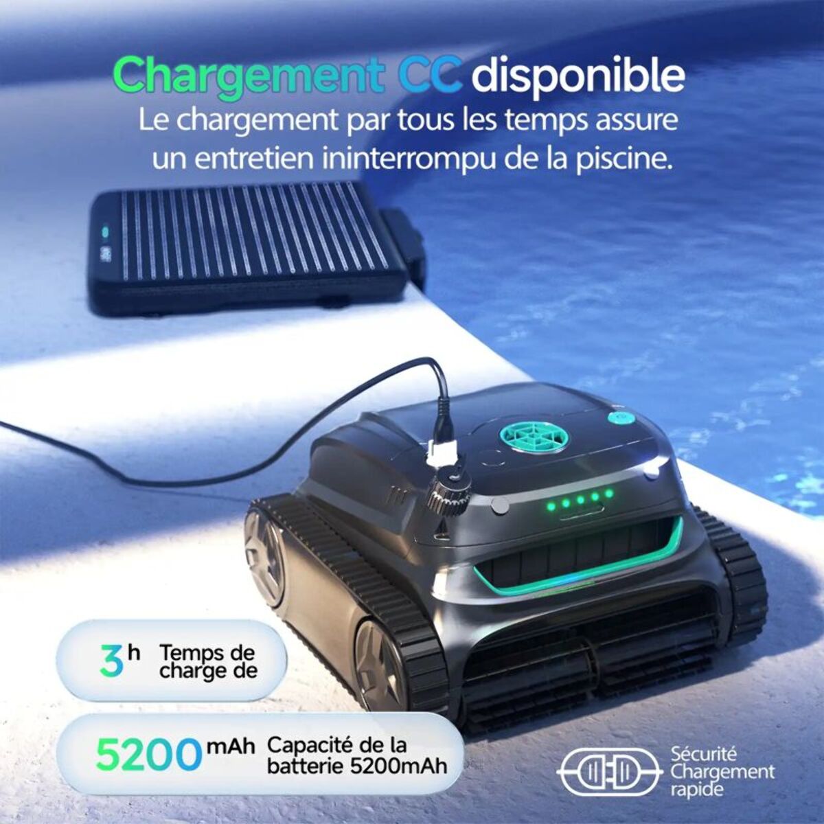 Robot piscine WYBOT S2 Solar