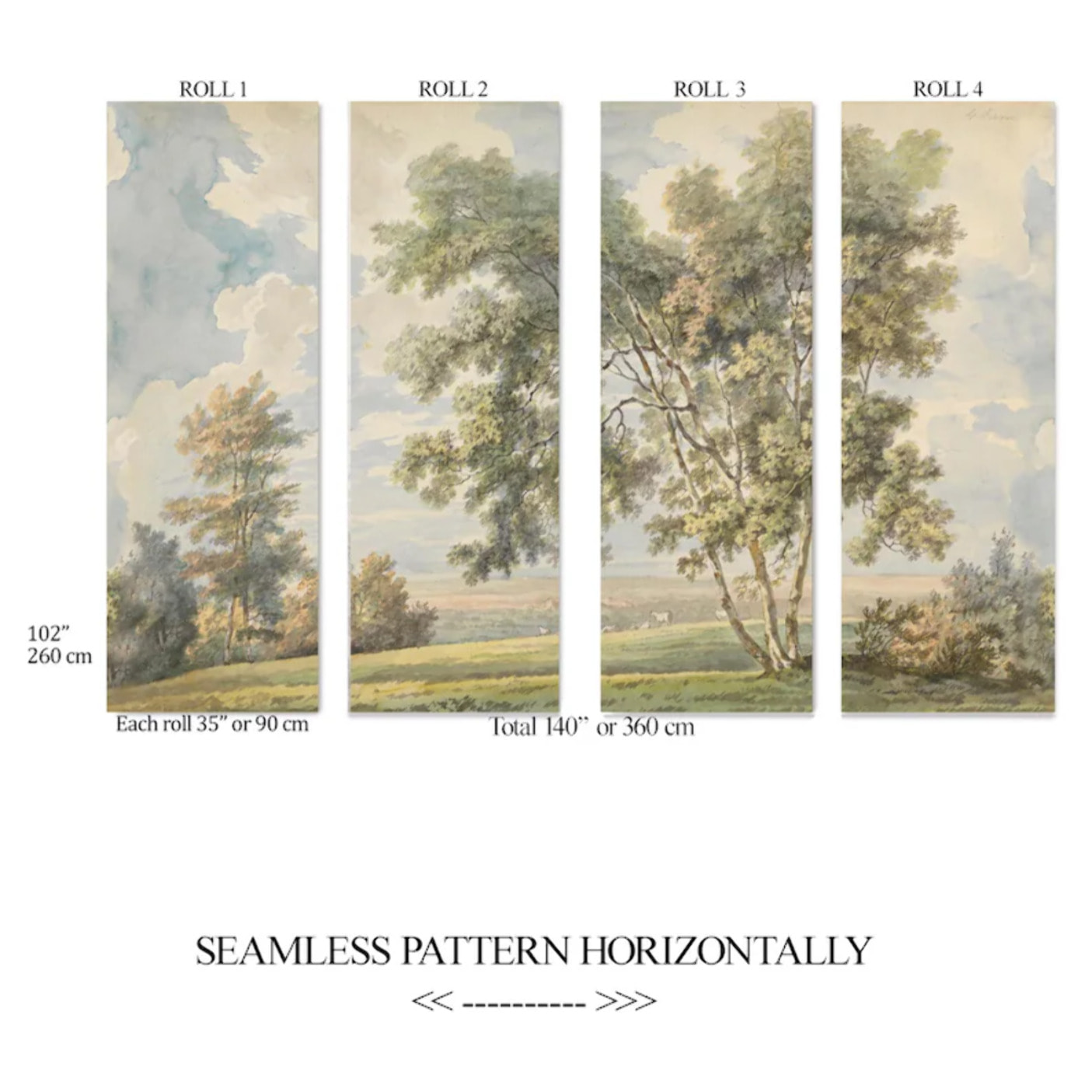 Carta da Parati Paesaggio Inglese