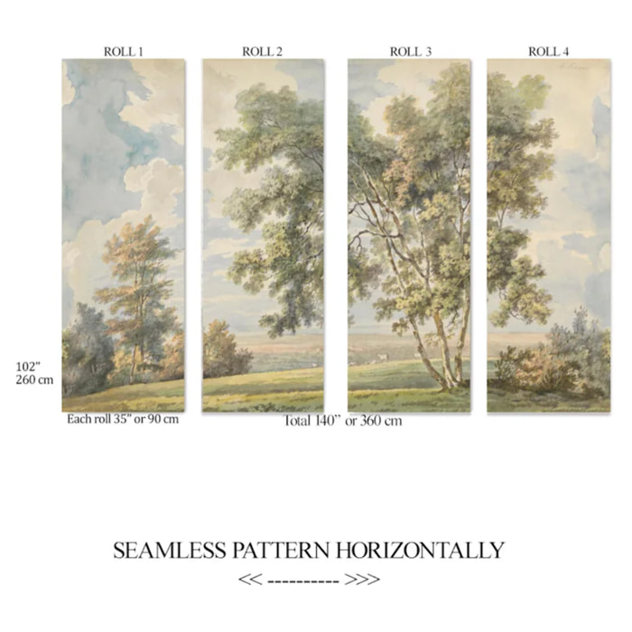 Carta da Parati Paesaggio Inglese