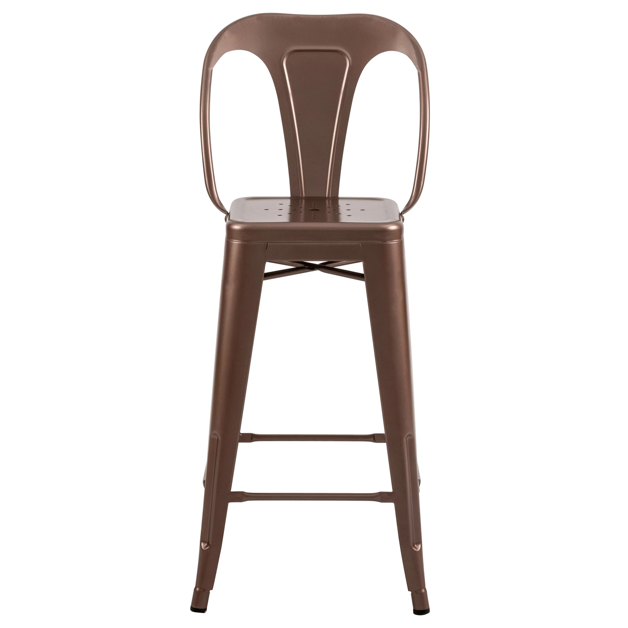 Lot de 2 chaises pour îlot central 67 cm en métal cuivre - Indus