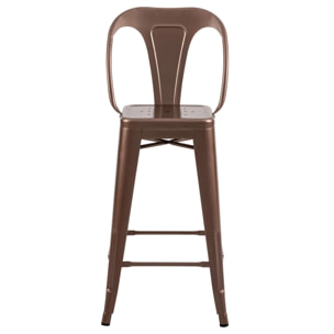 Lot de 2 chaises pour îlot central 67 cm en métal cuivre - Indus