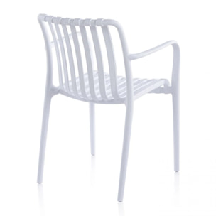 Pack 4 sillas de exterior Jamie Arm Blanco
