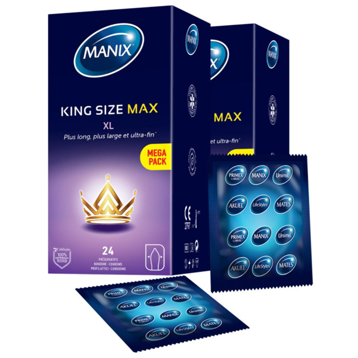 Pack de 2 - MANIX - KING SIZE MAX 24