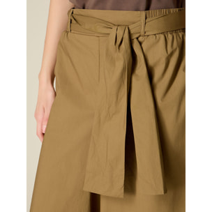 Oltre - Gonna pantalone con fusciacca - Verde militare