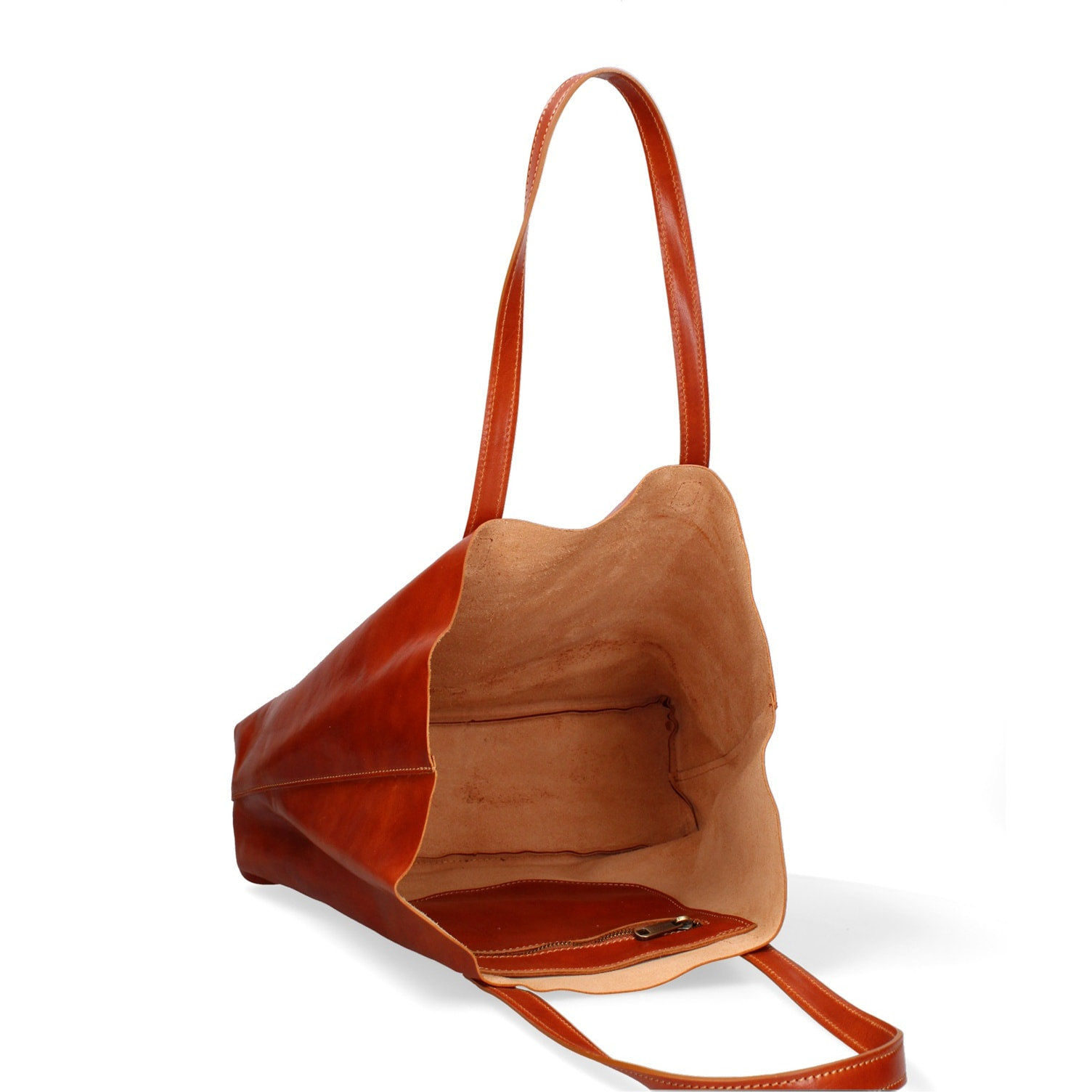Borsa a mano da donna - Modello False - 100% pelle di vacchetta - 35.0 x 45.0 x 11.0 cm