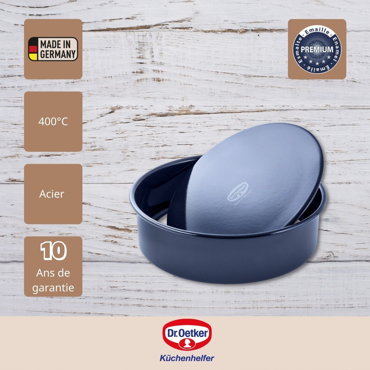 Moule à manqué fond amovible Dr Oetker Back Liebe