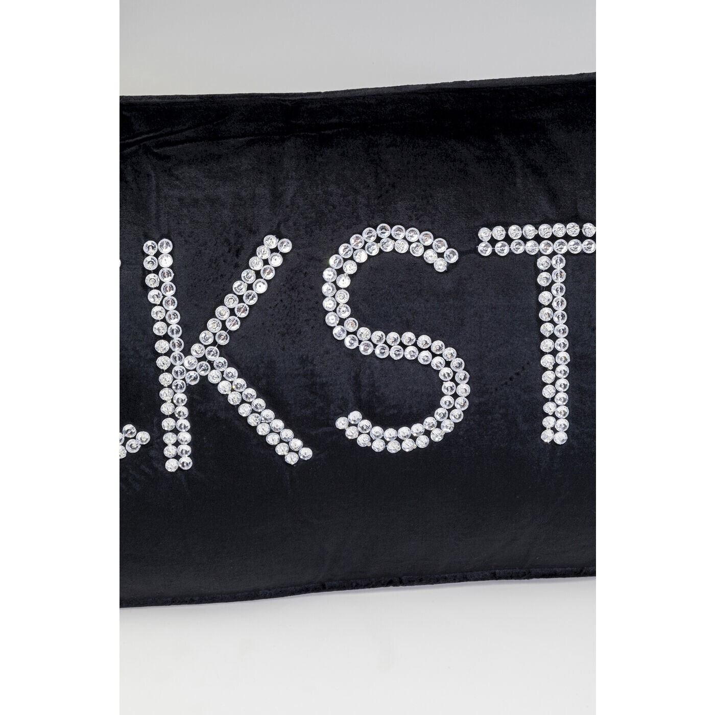 Coussin Beads Rockstar noir Kare Design